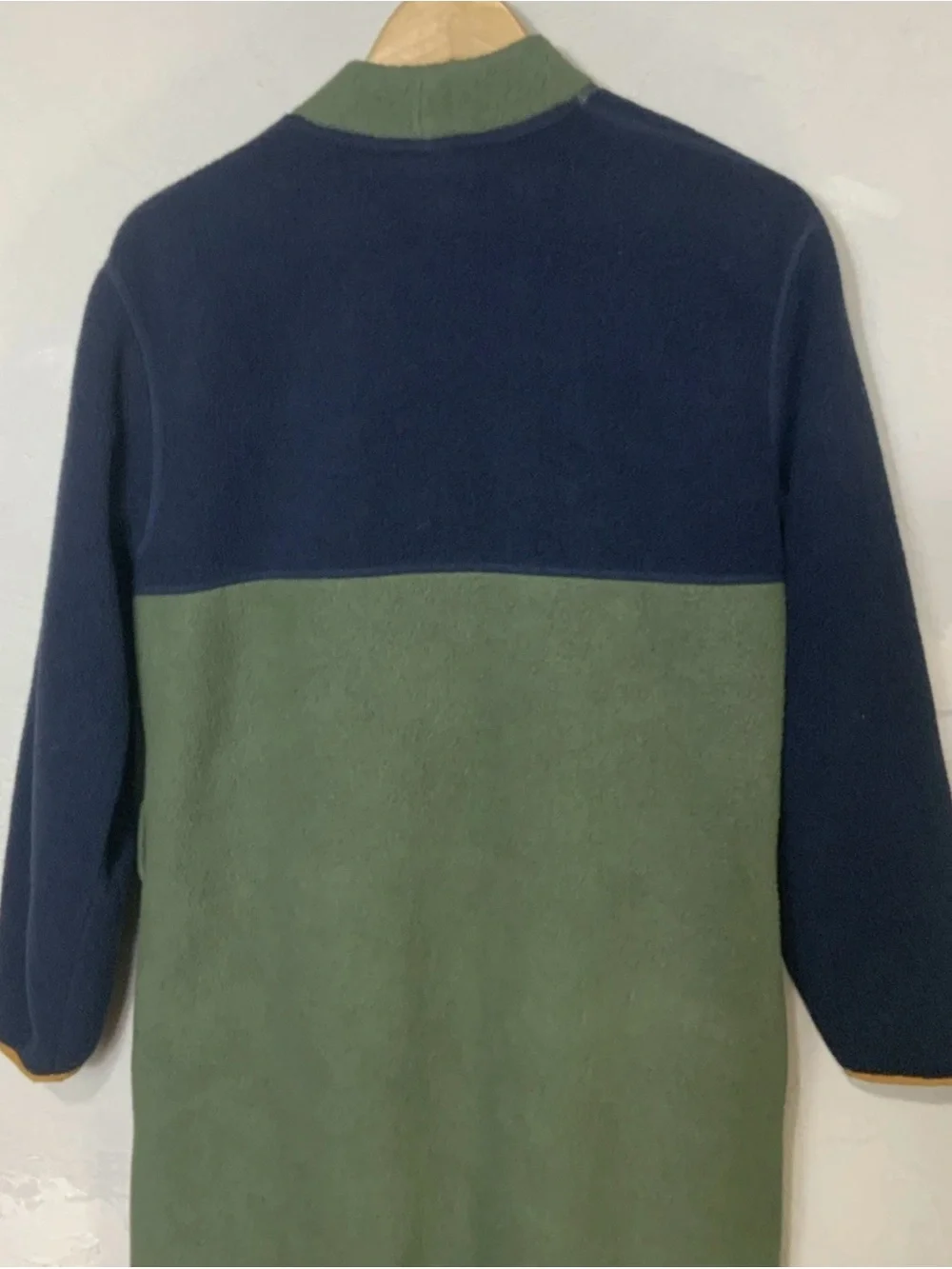 Vintage LL Bean Colorblock Fleece Bathrobe Kimono Coat Mens SM Regular